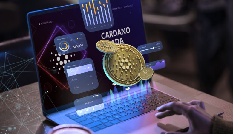cardano blockchain platform with laptop Untyped Technnologies